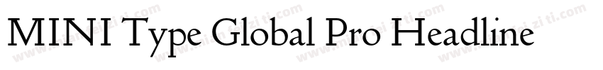 MINI Type Global Pro Headline Regul字体转换